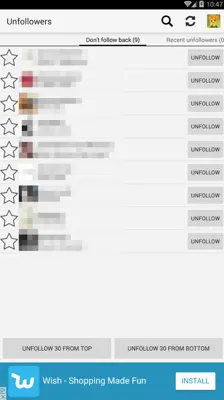 Unfollowers for Instagram android App screenshot 1